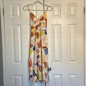 Strappy abstract print summer dress. Size S.